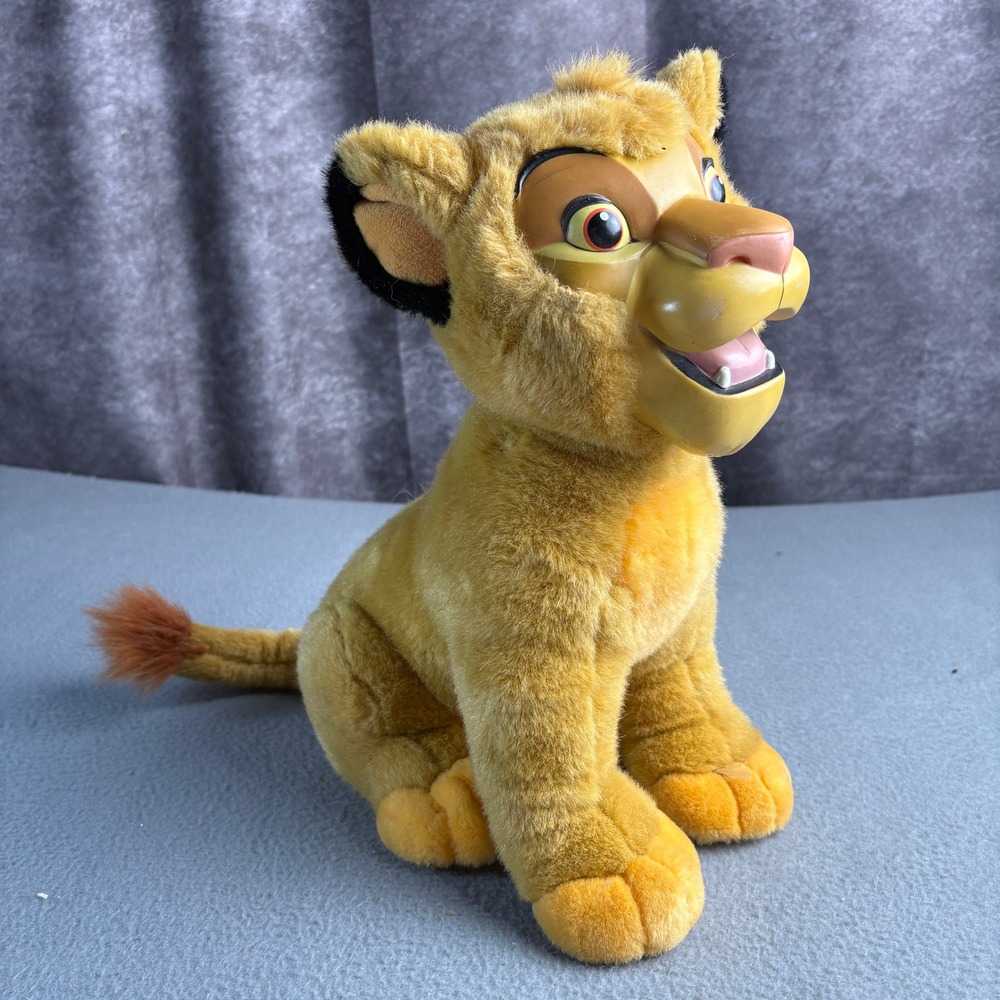 Disney Parks The Lion King Simba Plush Molded Face Sitting 11in Vintage Style